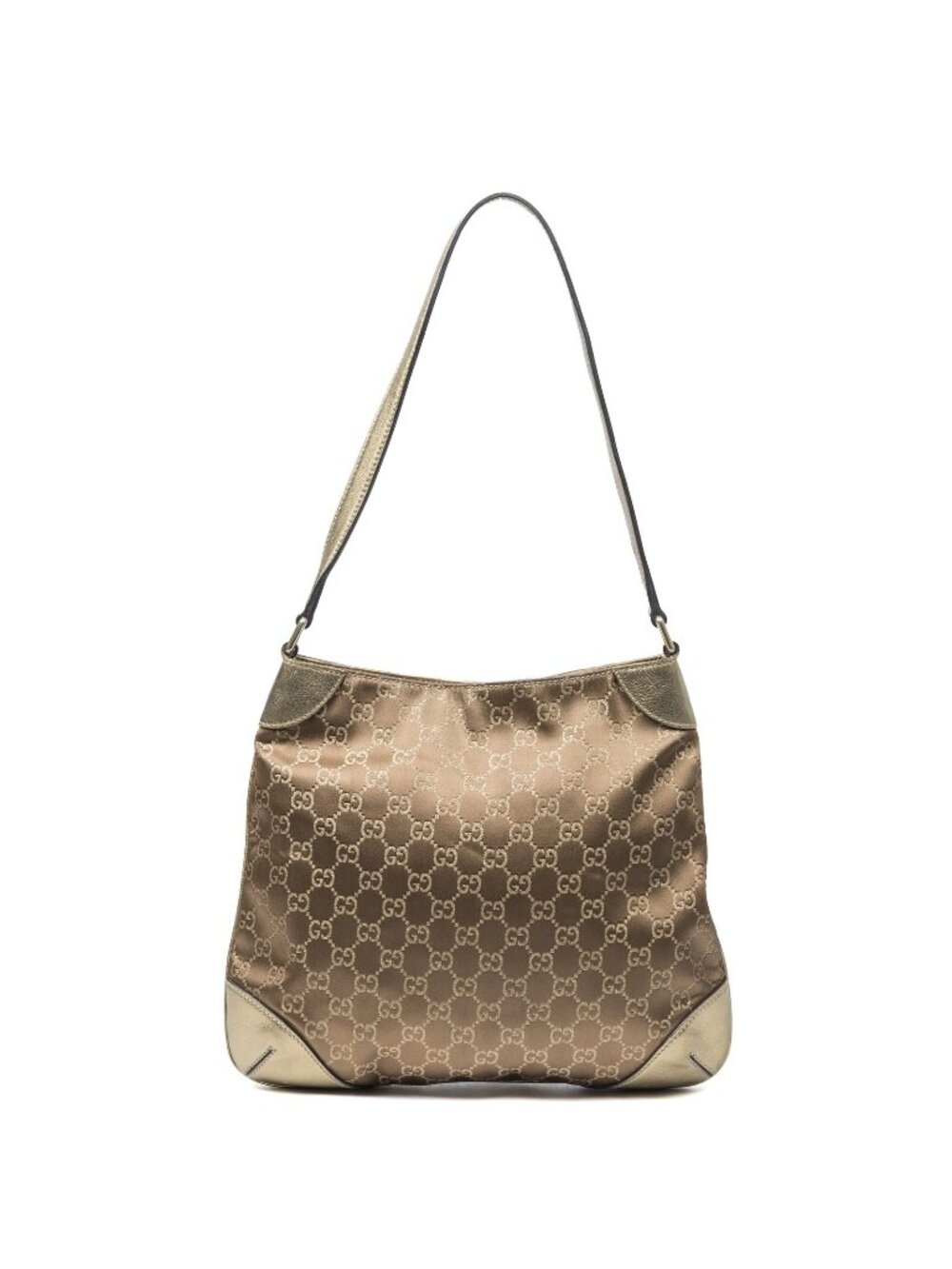 Gucci Signature Hobo Brown Gold GG Canvas